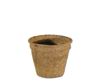 Kokos Pflanztopf 0,5 L – 12 x 10 x 8 cm (DM oben x H x DM unten), natürliche Terrarium‑Deko