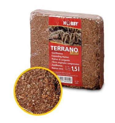 Terrano Quellhumus Mini 1,5 l – Terrarium-Substratblock für Spinnen &amp; Pflanzen