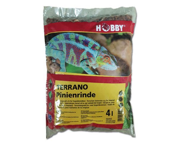 Terrano Pinienrinde Pine Bark 4 l – Terrarium-Pinienerde für tropische Waldbewohner
