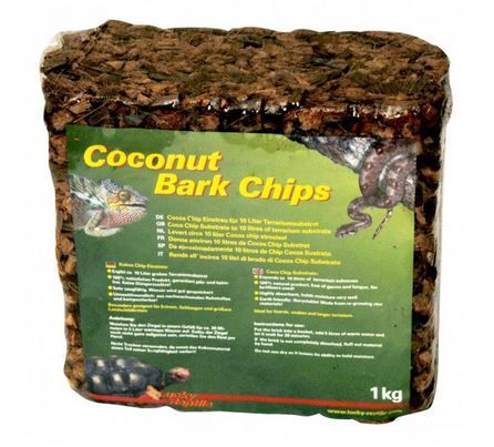 LR Coconut Bark Chips 1 kg – natürlicher Bodengrund für Terrarium, ca. 8 Liter