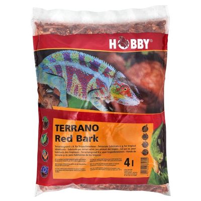 Terrano Red Bark 4 l HOBBY – saugfähiges Douglasienrinden-Substrat für Regenwaldterrarium