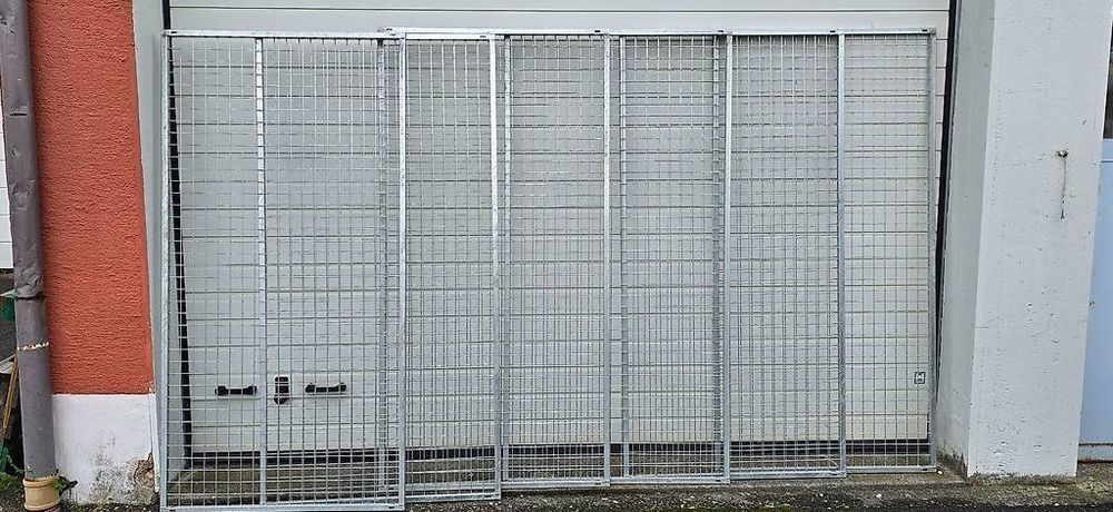 6 Stück Sauerland Hundezwinger Gitterelemente 100 x 200 cm