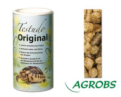 Agrobs TESTUDO Original 500 g – eiweißarmes, rohfaserreiches Grundfutter für Landschildkröten