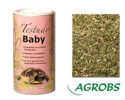 Agrobs TESTUDO BABY 300 g – Extra feines Grundfutter für junge Landschildkröten bis 200 g