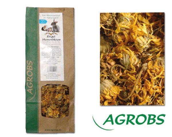 Agrobs Ringelblumenblüten 100 g – Gesundes Zusatzfutter für Nager und Landschildkröten