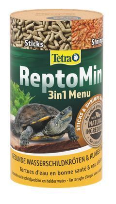 Tetra REPTOMIN MENU 250 ml – Hauptfutter für Wasserschildkröten mit Krill, Sticks &amp; Shrimps