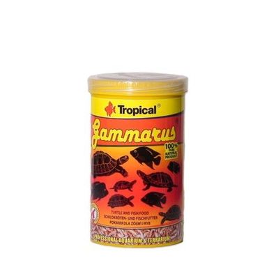 GAMMARUS 1000 ml TROPICAL – Natürliches Futter aus getrockneten Bachflohkrebsen für Schildkröten &amp; Zierfische