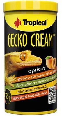 Tropical Gecko Cream Aprikose 100 ml – Vollwertiges Futter für Kronengeckos &amp; fruchtfressende Reptilien