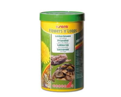 sera Flowers n Loops nature 1000 ml – Getrocknete Blüten und Loops für Landschildkröten