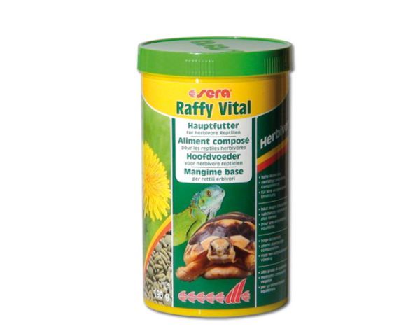 sera raffy Vital nature 1000 ml – Hauptfutter für Landschildkröten und herbivore Reptilien