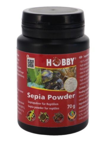 HOBBY Sepia Powder 70 g – Fein gemahlenes Sepiaschalenpulver als natürliche Kalziumquelle