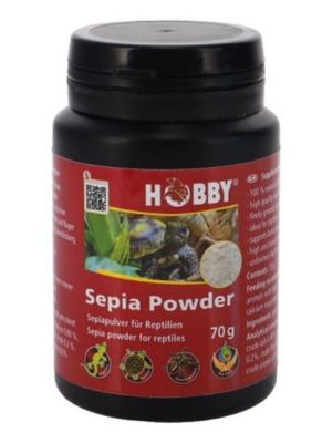 HOBBY Sepia Powder 70 g – Fein gemahlenes Sepiaschalenpulver als natürliche Kalziumquelle