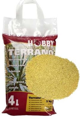 HOBBY Terrano Kalzium ocker 2–3 mm 5 kg – Organisches Substrat für Echsen, Schlangen und Schildkröten