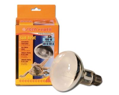 sera reptil sun heat 100 W – Sonnenlicht-Wärmelampe für kleine bis mittelgrosse Terrarien