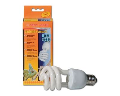 sera reptil daylight compact 26 W – Tageslicht mit 2 % UV-B für Terrarien, fördert Pflanzenwuchs