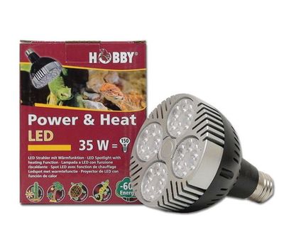 POWER HEAT LED 35W HOBBY – Energiesparende Mischlichtlampe mit UV-A/B, ideal für kleine Terrarien