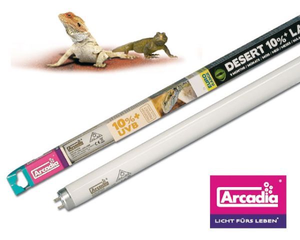 Arcadia Euro-Range Desert 10 % UVB Röhre 15 W – 45 cm T8 für Wüstenreptilien