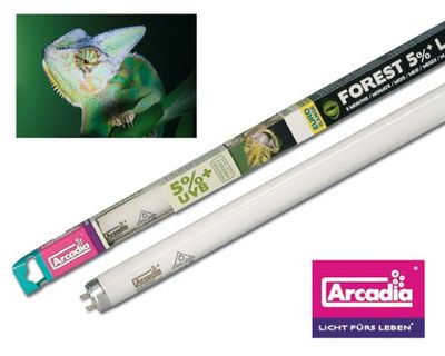 Arcadia Euro-Range Forest 5 % UVB Röhre 25 W – 75 cm T8 für Waldreptilien