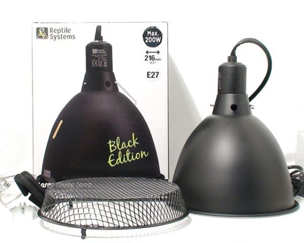 Clamp Lamp 216 mm 200 W Black Edition – Klemmbare Keramikfassung mit Reflektor, E27
