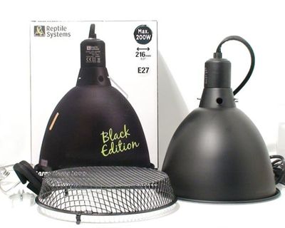 Clamp Lamp 216 mm 200 W Black Edition – Klemmbare Keramikfassung mit Reflektor, E27