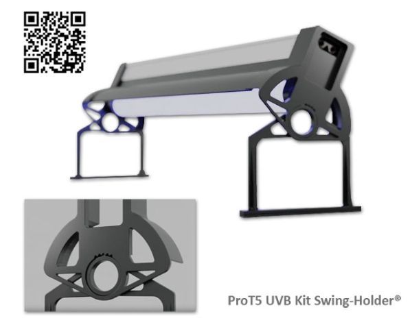 ProT5 UVB Kit Swing-Holder® – Winkelverstellbare Halterung für T5 Leuchtbalken von Arcadia
