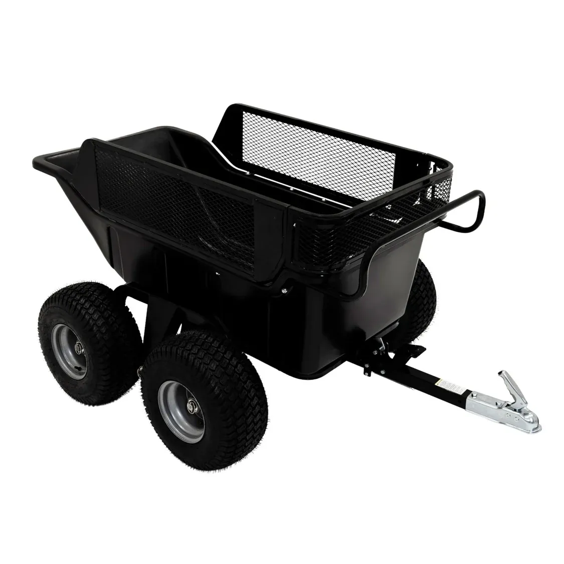 ATV/Quad Kippanhänger mit 4 Rädern – 680 kg Tragfähigkeit, Stahlgitteraufsatz, 18 Zoll Reifen