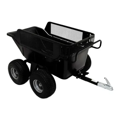 ATV/Quad Kippanhänger mit 4 Rädern – 680 kg Tragfähigkeit, Stahlgitteraufsatz, 18 Zoll Reifen