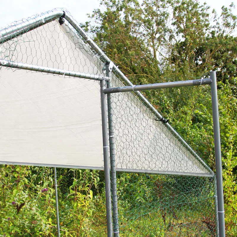 Hühnerfreilauf / Hühnerstall 3x4x2m mit verzinktem Stahlrahmen & gratis UV-Sonnendach