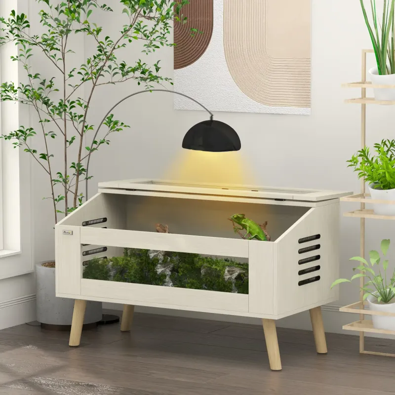 Terrarium 140 L mit Glasfenstern, Lüftungsschlitzen & Heizkissen-Kompatibilität