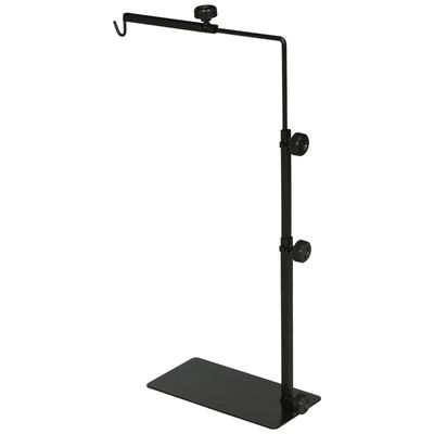 Höhenverstellbarer Wärmelampenständer für Terrrarien 40x15x95 cm aus Stahl, Schwarz