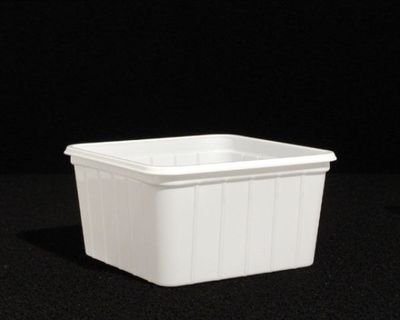 Zucht-Becher 11,5x11,5x6 cm weiss, mit / ohne Deckel