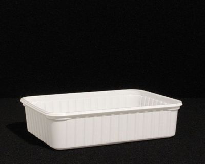 Zucht-Box 18x13x4,5 cm weiss, Becher mit / ohne Deckel