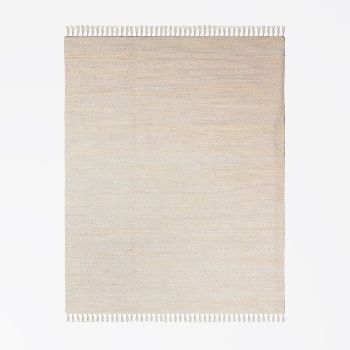 Teppich &quot;Sade&quot; rechteckig Beige, 110 x 60 cm, Kurzflor, Handloom