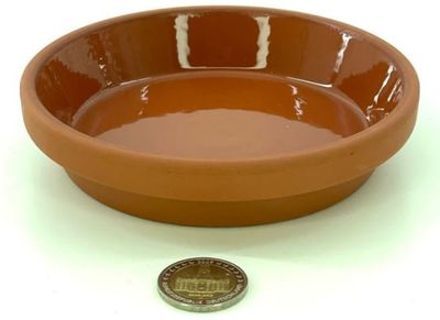 Futterschale glasiert 13,5 x 3,0 cm mit Ø12 cm Innenmaß – für Terrarien und Nager