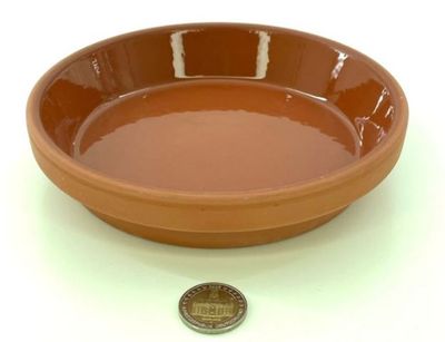 Futterschale glasiert 17,8 x 3,5 cm – Terrarium &amp; Nager Futter- und Trinkschale aus gebranntem Ton