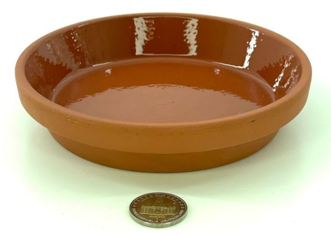 Futterschale glasiert 15,7 x 3,3 cm – Terrarium &amp; Nager Futter- und Trinkschale aus gebranntem Ton