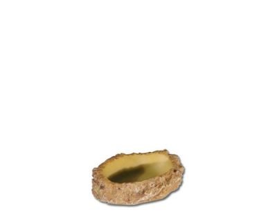Trinkschale flach S 7 x 5 x 2 cm – Felsimitierende Optik, HOBBY, ideal für Schildkröten