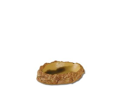 Trinkschale flach M 12 x 8 x 2 cm – Felsimitierende Optik, HOBBY, ideal für Schildkröten