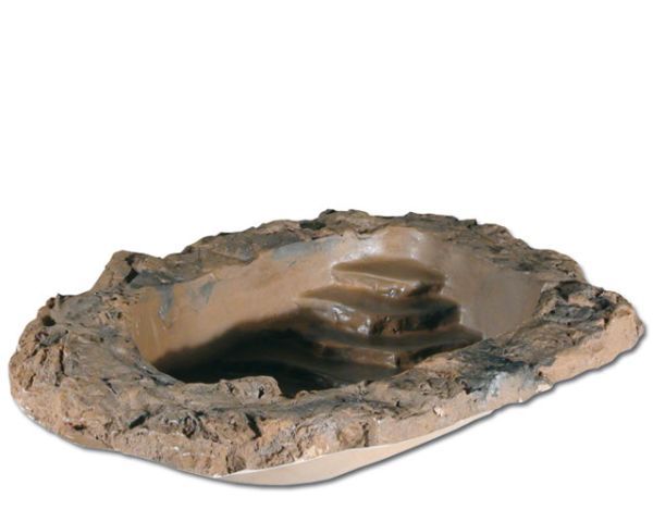 TerraPond 2 35 x 25 cm – Versenkbare Trink- &amp; Badeschale mit Stufen, HOBBY