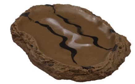 Trinkschale flach L 20 x 15 x 2 cm – Felsimitierende Optik, HOBBY, ideal für Schildkröten
