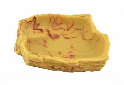 Water Dish Sandstein mittel 13 x 10,5 x 2,5 cm – Natursteinoptik, leicht zu reinigen