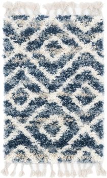 Teppich "Top Shag" Blau – 65x90 cm, Hochflor, OEKO-TEX, Modern