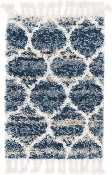 Teppich &quot;Top Shag&quot; Blau – 65x90 cm, Hochflor, OEKO-TEX, Modern
