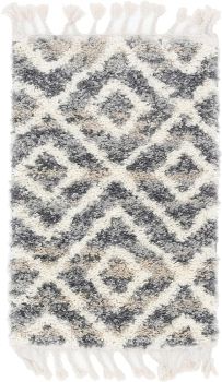 Teppich "Top Shag" Grau – 65x90 cm, Hochflor, OEKO-TEX, Modern