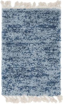 Teppich "Top Shag" Blau – 65x90 cm, Hochflor, OEKO-TEX, Modern