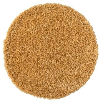 Teppich &quot;My Shaggy&quot; Goldgelb – Rund, 100x100 cm, Flauschig,