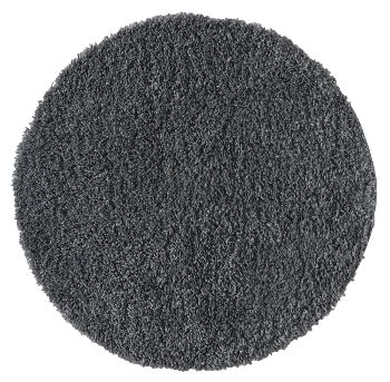 Teppich &quot;My Shaggy&quot; Dunkelgrau – Rund, 100x100 cm, Flauschig,