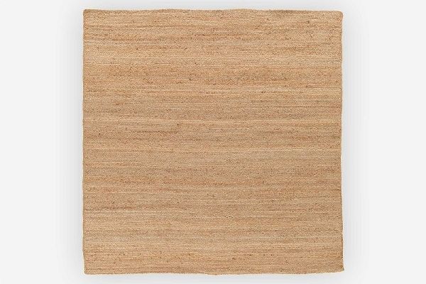 Teppich &quot;Lola&quot; Natur – Quadratisch, 100x100 cm, Jute, UV-beständig