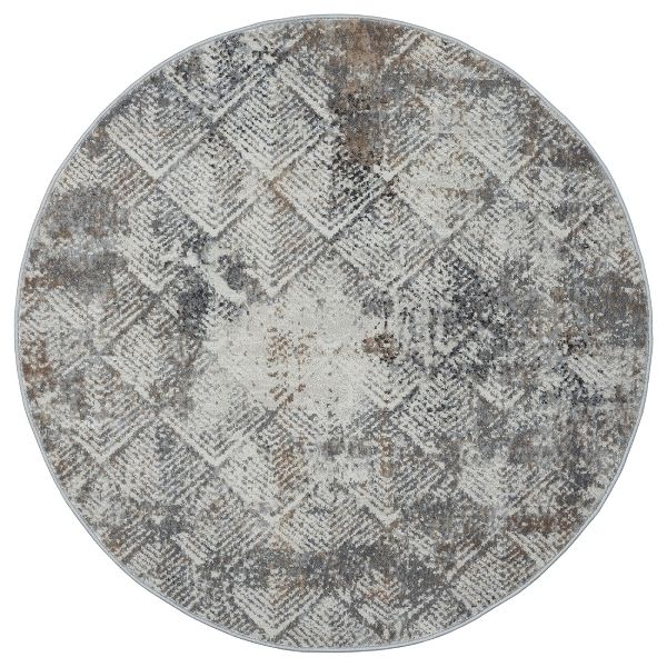 Teppich &quot;My Heart&quot; Creme – Rund, 120x120 cm, Skandi-Design, Robust, Pflegeleicht