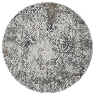 Teppich &quot;My Heart&quot; Creme – Rund, 120x120 cm, Skandi-Design, Robust, Pflegeleicht